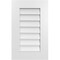 Ekena Millwork Vertical Surface Mount PVC Gable Vent: Non-Functional, w/ 3-1/2"W x 1"P Standard Frame, 16"W x 26"H GVPVE16X2601SN - alternate 1